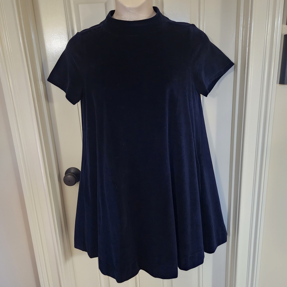 Navy Blue Velvet Women's Dress
